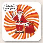 Die Geschenktasche des Weihnachtsmanns Getränkeuntersetzer (Vorderseite)