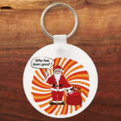 Die Geschenktasche des Weihnachtsmanns Schlüsselanhänger (Rückseite)