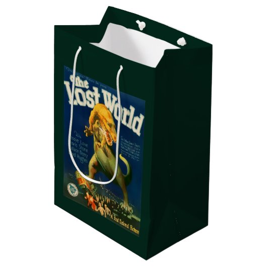Die Geschenktasche 'The Lost World' Mittlere Geschenktüte (Vorderseite Schrägansicht)