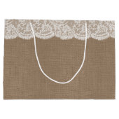 Die Geschenktaschen für die Burlap & Lace Wedding  Große Geschenktüte (Rückseite)
