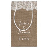 Die Geschenktaschen für die Burlap & Lace Wedding Kleine Geschenktüte (Vorderseite)
