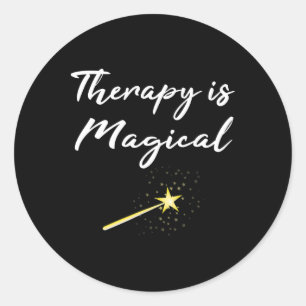 Die Geschenktherapie des Therapeuten ist eine magi Runder Aufkleber