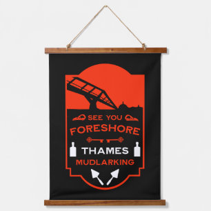 Die Geschichte der Foreshore-Geschichte Wandteppich Mit Holzrahmen