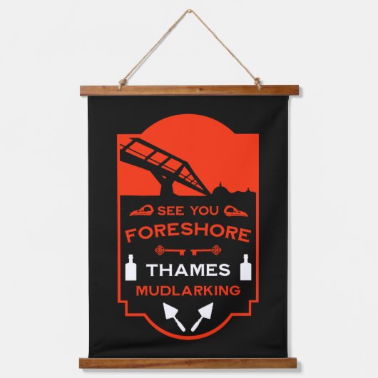Die Geschichte der Foreshore-Geschichte Wandteppich Mit Holzrahmen (Vorderseite)