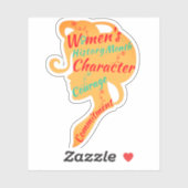 DIE GESCHICHTE DER FRAUEN MONATLICHES ZEICHEN AUFKLEBER (Blatt)