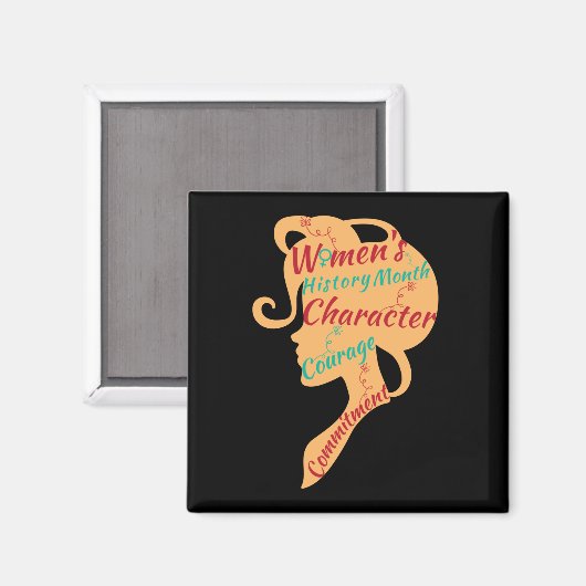 DIE GESCHICHTE DER FRAUEN MONATLICHES ZEICHEN MAGNET (Vorderseite/Rückseite)