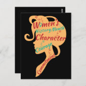 DIE GESCHICHTE DER FRAUEN MONATLICHES ZEICHEN POSTKARTE (Vorne/Hinten)