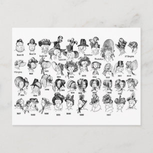 Die Geschichte der Frauenhass Postkarte