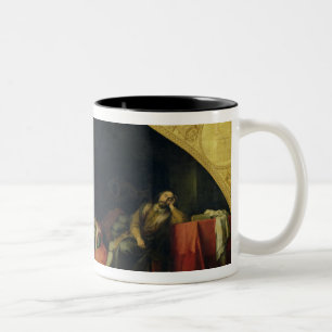 Die Geschichte der Grundlage von Santa Maria Zweifarbige Tasse