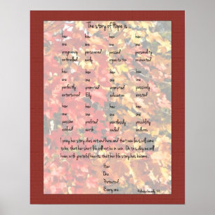 Die Geschichte der Hoffnung - verleugnen Poster