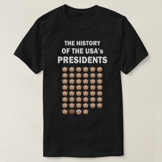 Die Geschichte der Präsidenten der USA Emoji Style T-Shirt (Design vorne)