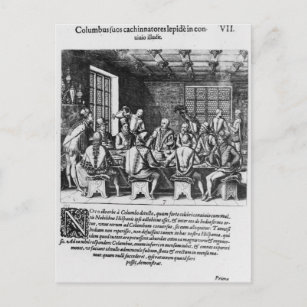 Die Geschichte des Eiers von Christoph Kolumbus Postkarte