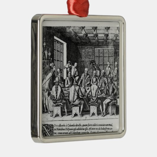 Die Geschichte des Eies von Christoph Kolumbus Silbernes Ornament (Rechts)