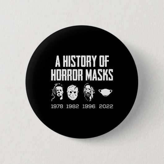 Die Geschichte des Horrors maskiert die Lazy Hallo Button (Vorderseite)