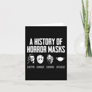 Die Geschichte des Horrors maskiert die Lazy Hallo Karte