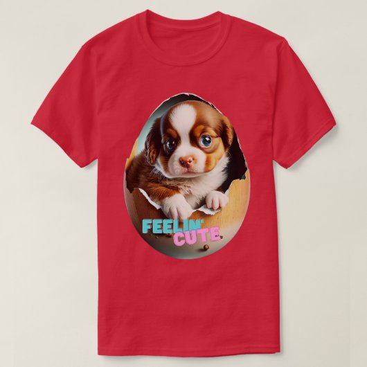 Die Geschichte des Hundes im Ei T-Shirt (Design vorne)