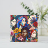 Die Geschichte des Internationalen Frauentags Karte (Stehend Vorderseite)