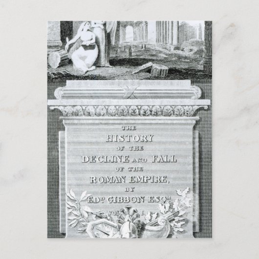 Die Geschichte des Niedergangs und des Untergangs  Postkarte (Vorderseite)