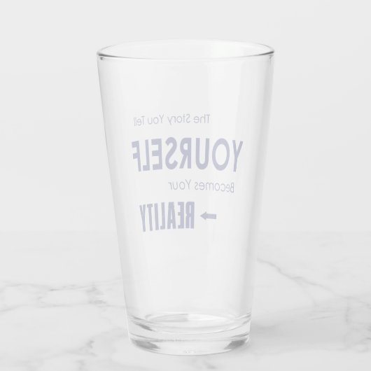 Die Geschichte, die Sie sich selbst erzählen, wird Glas (Rückseite)