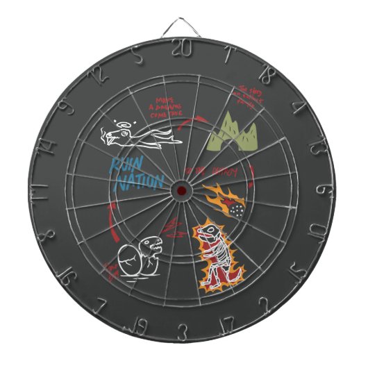 Die Geschichte einer ausgestorbenen Familie Dartscheibe (vorne)