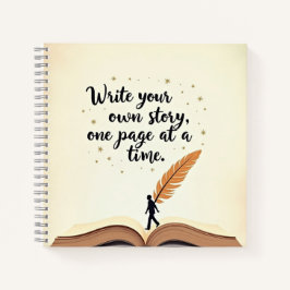 Die Geschichte geht los Notizblock