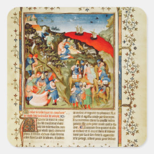 Die Geschichte Joseph, Illustration Quadratischer Aufkleber