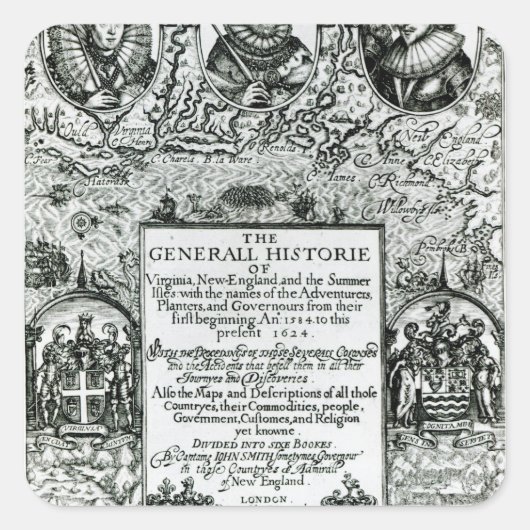 Die Geschichte Virginias Quadratischer Aufkleber (Vorderseite)