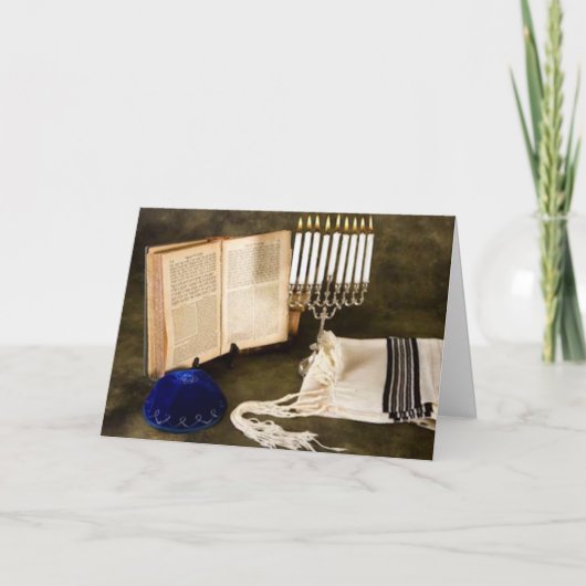 Die Geschichte von Chanukka Feiertagskarte (Vorderseite)