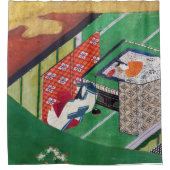 Die Geschichte von Genji, Tawaraya Sotatsu Duschvorhang (Vorderseite)