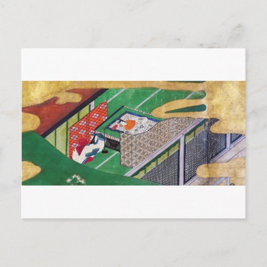 Die Geschichte von Genji, Tawaraya Sotatsu Postkarte (Vorderseite)