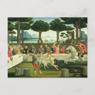 Die Geschichte von Nastagio degli Onesti Postkarte