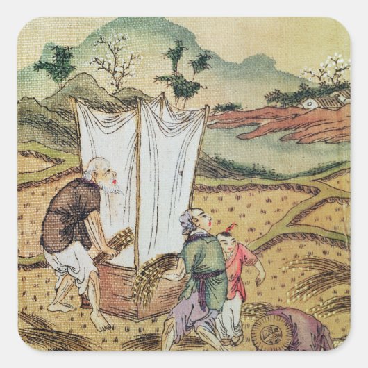 Die Geschichte von Reis Quadratischer Aufkleber (Vorderseite)