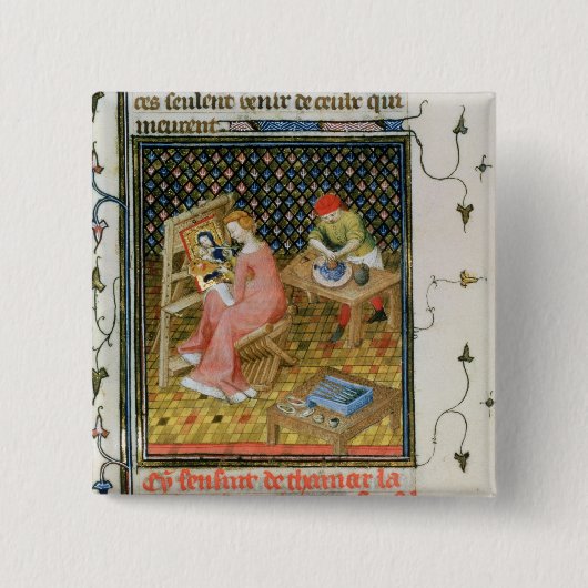 Die Geschichte von Thamyris, vom ` De Claris Button (Vorderseite)