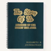 Die Geschichte von uns dunklem Cyan Notizblock (Vorderseite)