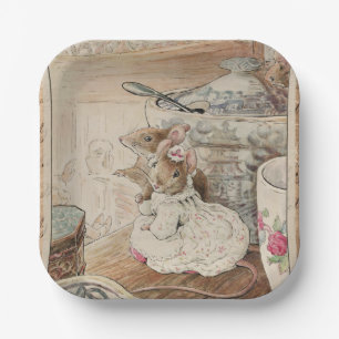 Die Geschichte von zwei schlechten Mäusen, Papier- Pappteller