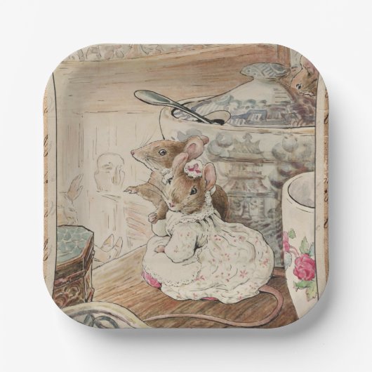 Die Geschichte von zwei schlechten Mäusen, Papier- Pappteller (Vorderseite)