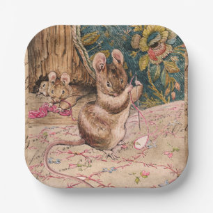 Die Geschichte von zwei schlechten Mäusen, Papier- Pappteller