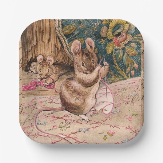 Die Geschichte von zwei schlechten Mäusen, Papier- Pappteller (Vorderseite)