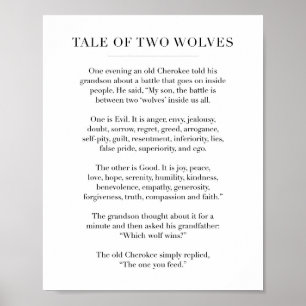 Die Geschichte zweier Wölfe Poster