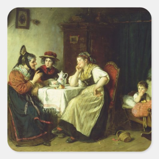 Die Geschichten von 1887 Quadratischer Aufkleber (Vorderseite)