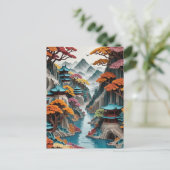 Die geschichtete chinesische Klippenlandschaft ist Feiertagspostkarte (Stehend Vorderseite)