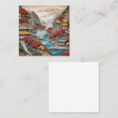 Die geschichtete chinesische Klippenlandschaft ist Quadratische Visitenkarte (Vorne/Hinten)