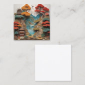 Die geschichtete chinesische Klippenlandschaft ist Quadratische Visitenkarte (Vorne/Hinten)