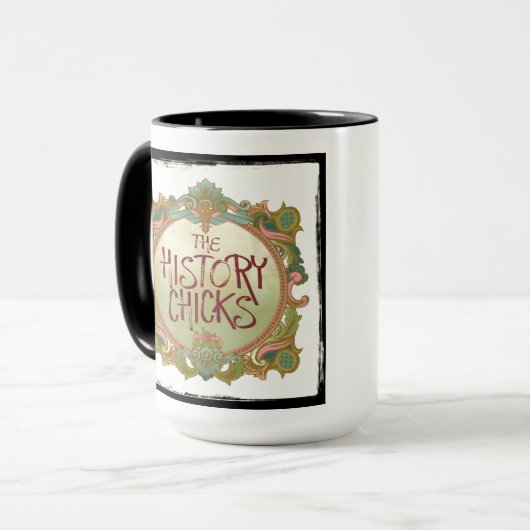 Die Geschichtskükenpodcast-Kunst-Tasse Tasse (Vorderseite Links)