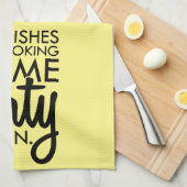 Die Geschirr schauen mich an Geschirrtuch (Viertel Falte)