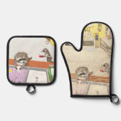 Die Geschirrspüler Ofenhandschuh & Topflappen-Set (Vorderseite)