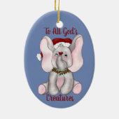 Die Geschöpfe alles Gottes Keramik Ornament (Hinten)