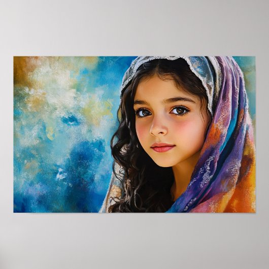 Die gesegnete Jungfrau Mary als junges Mädchen Poster (Vorne)