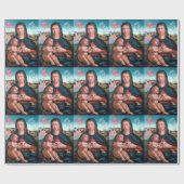 Die gesegnete Jungfrau Mary mit Jesus und Engeln Geschenkpapier (Flach)