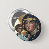 Die gesegnete Mutter Gottes Button (Vorne & Hinten)